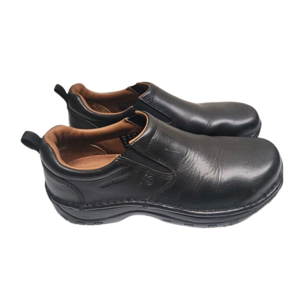 Red Wing Work Shoes Men's Size 8.5 Leather Black Slip On Slip/Oil Resistant